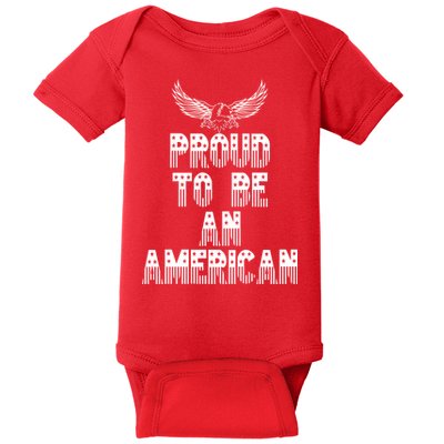 Patriotic Eagle Proud To Be An American Baby Bodysuit