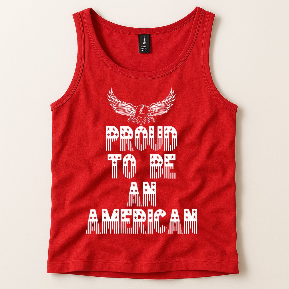 Patriotic Eagle Proud To Be An American Tank Top