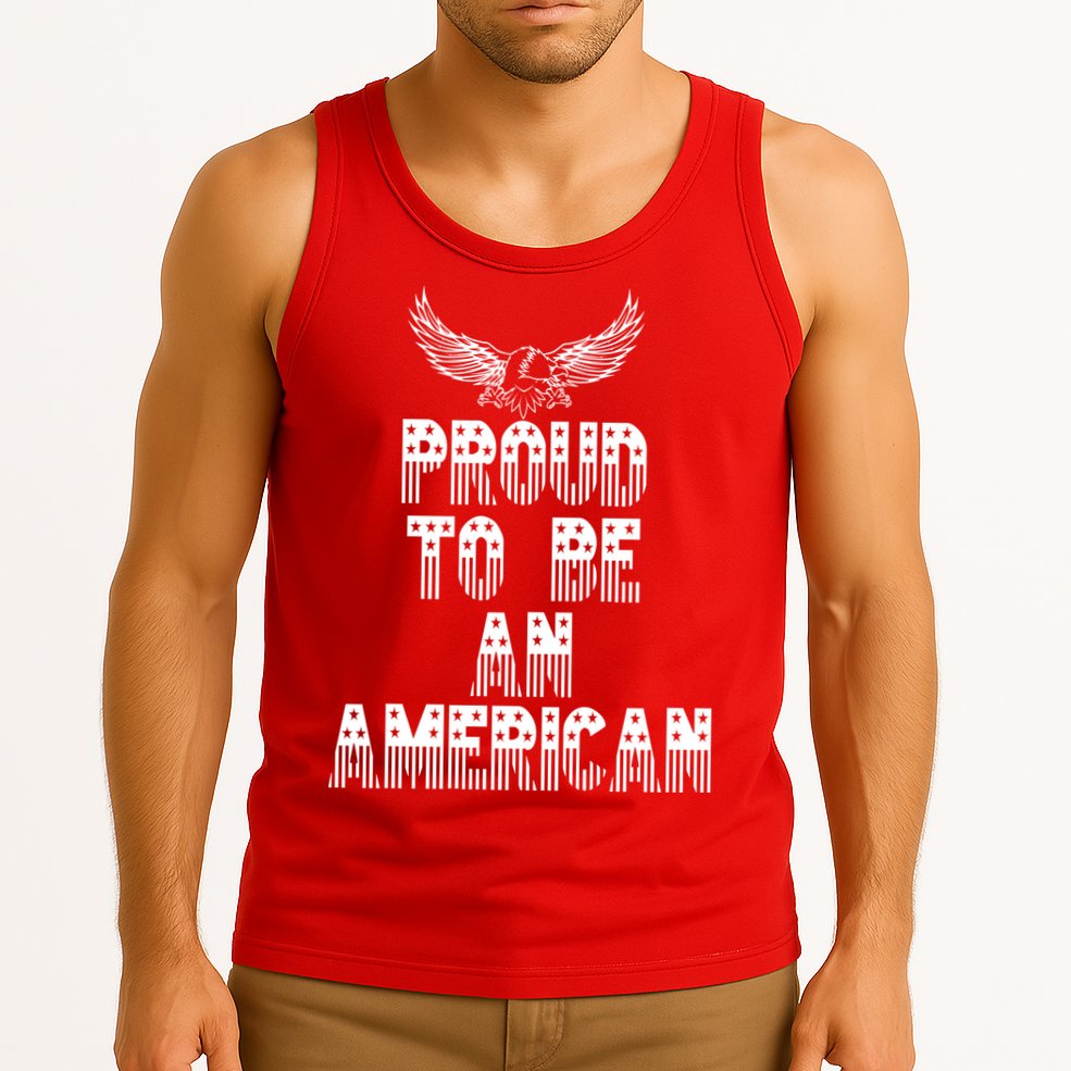 Patriotic Eagle Proud To Be An American Tank Top