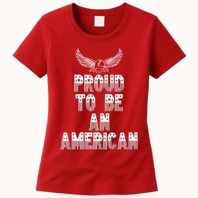 Patriotic Eagle Proud To Be An American Womens T-Shirt
