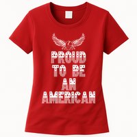 Patriotic Eagle Proud To Be An American Womens T-Shirt