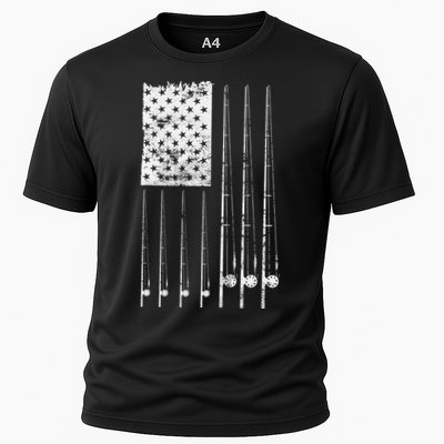 Patriotic Fishing American Flag Performance Shirt