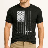 Patriotic Fishing American Flag Cooling Performance Crew T-Shirt
