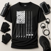 Patriotic Fishing American Flag Cooling Performance Crew T-Shirt