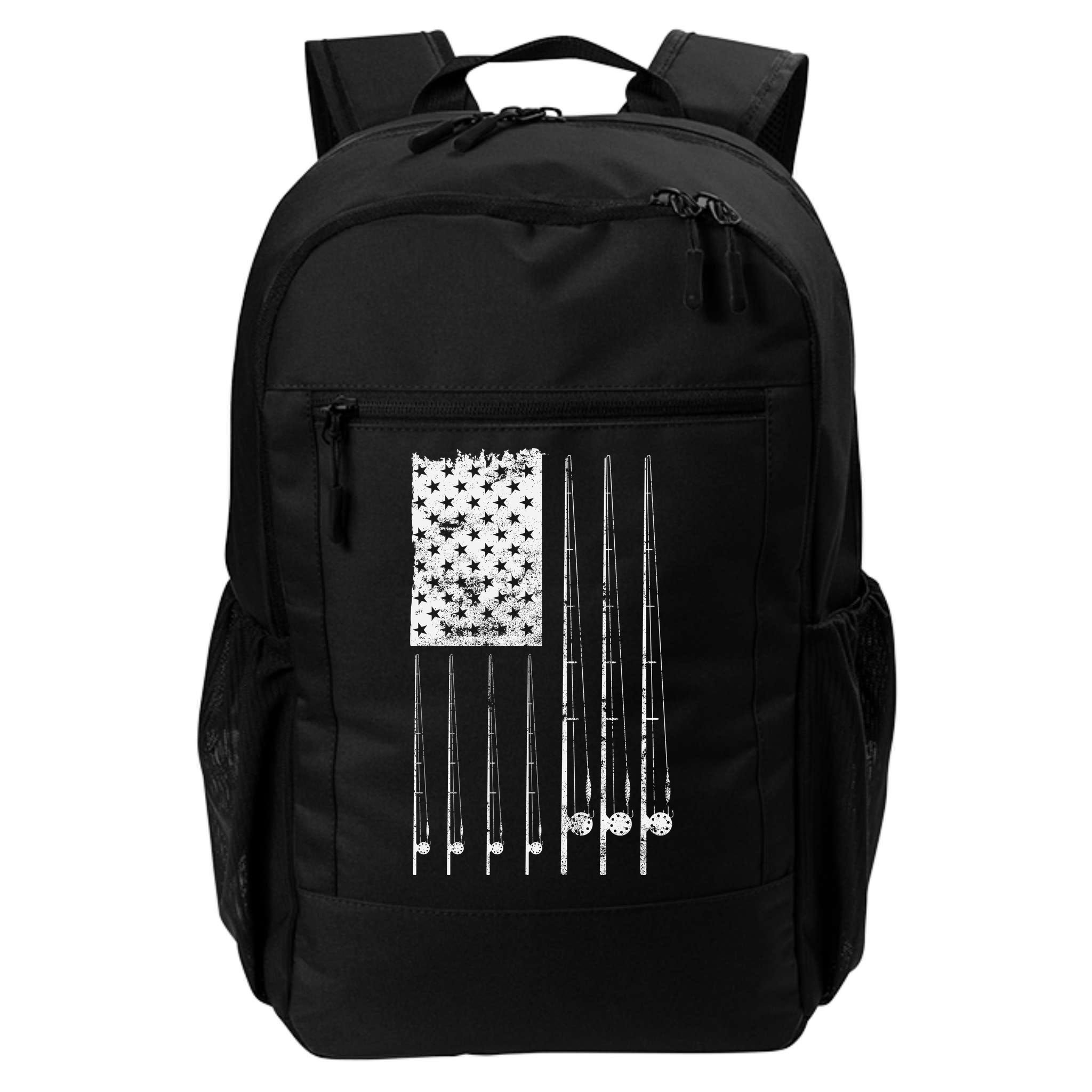 Patriotic Fishing American Flag Backpack