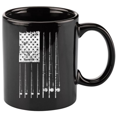 Patriotic Fishing American Flag 11oz C Handle Ceramic Mug
