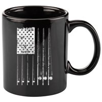 Patriotic Fishing American Flag 11oz C Handle Ceramic Mug