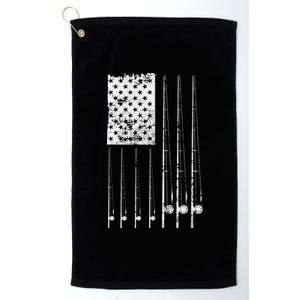 Patriotic Fishing American Flag Platinum Collection Golf Towel