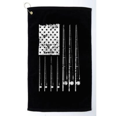 Patriotic Fishing American Flag Golf Towel