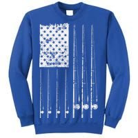 Patriotic Fishing American Flag Sweatshirt