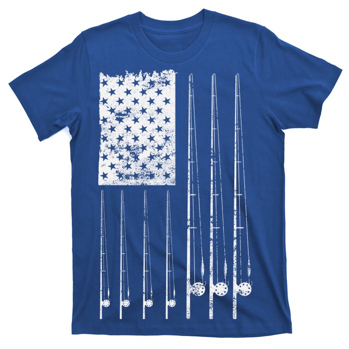 Patriotic Fishing American Flag T-Shirt