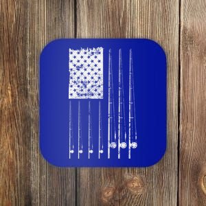 Patriotic Fishing American Flag Coaster