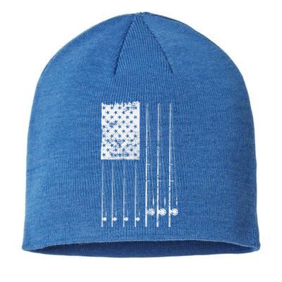 Patriotic Fishing American Flag Sustainable Beanie