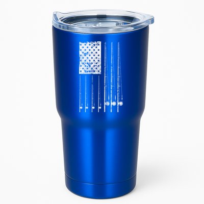 Patriotic Fishing American Flag Tumbler