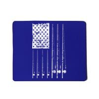 Patriotic Fishing American Flag Mousepad