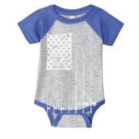 Patriotic Fishing American Flag Infant Baby Jersey Bodysuit