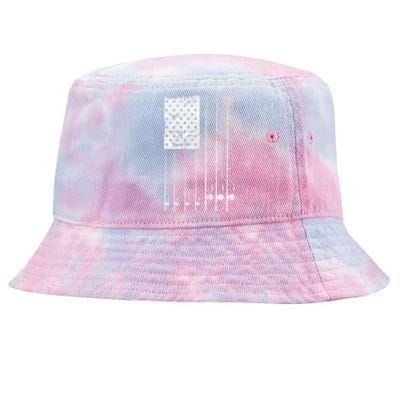 Patriotic Fishing American Flag Tie-Dyed Bucket Hat