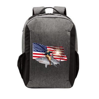 Patriotic George Washington On A Shark Vector Backpack