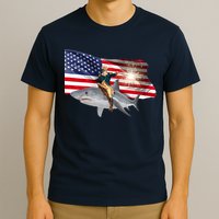 Patriotic George Washington On A Shark T-Shirt