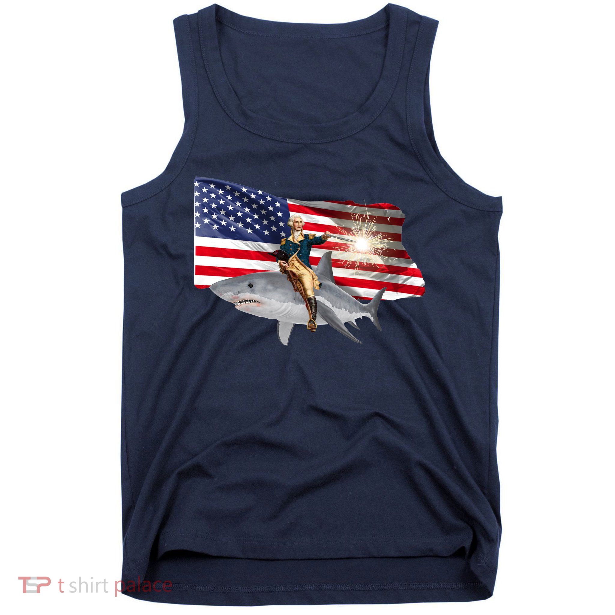 Patriotic George Washington On A Shark Tank Top