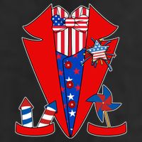 Patriotic Independence Day Tuxedo Cool Comfort Performance Bucket Hat
