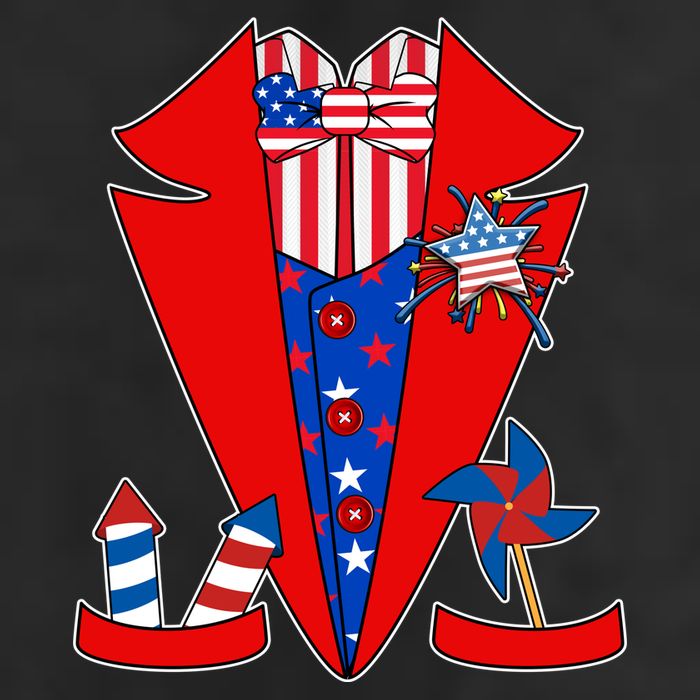 Patriotic Independence Day Tuxedo Cool Comfort Performance Bucket Hat