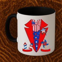 Patriotic Independence Day Tuxedo Mug