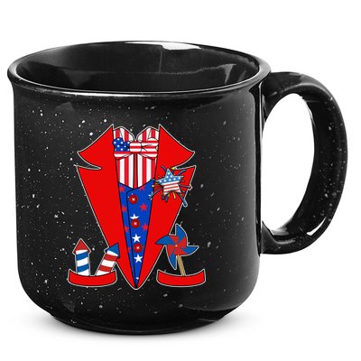 Patriotic Independence Day Tuxedo 15oz Campfire Ceramic Mug