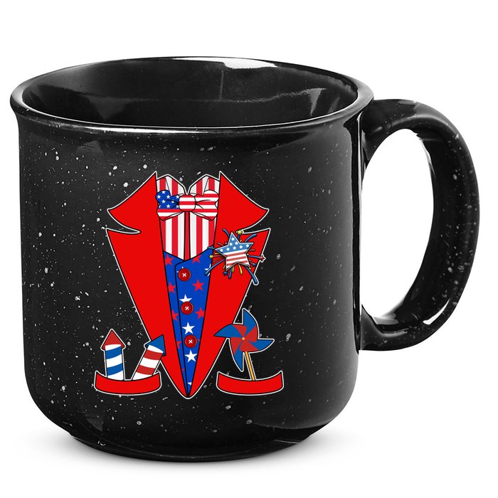 Patriotic Independence Day Tuxedo 15oz Campfire Ceramic Mug