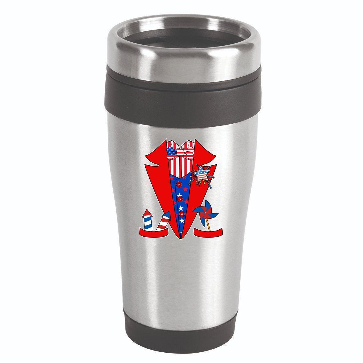 Patriotic Independence Day Tuxedo 16oz Travel Tumbler