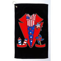 Patriotic Independence Day Tuxedo Golf Towel