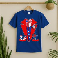 Patriotic Independence Day Tuxedo T-Shirt