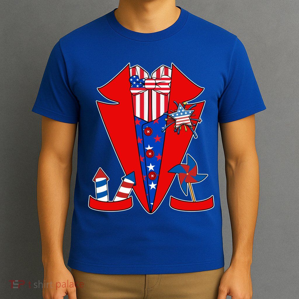 Patriotic Independence Day Tuxedo T-Shirt