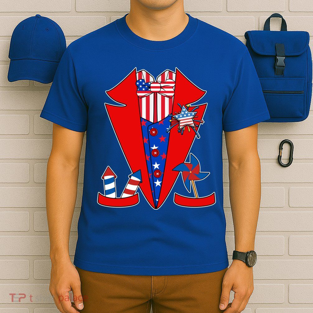 Patriotic Independence Day Tuxedo T-Shirt
