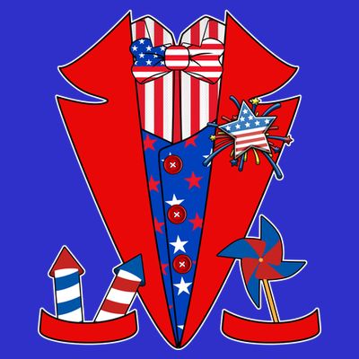 Patriotic Independence Day Tuxedo T-Shirt