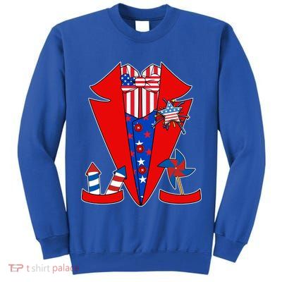 Patriotic Independence Day Tuxedo Tall Sweatshirt