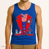 Patriotic Independence Day Tuxedo Tank Top