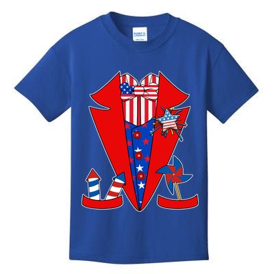 Patriotic Independence Day Tuxedo Kids T-Shirt