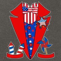 Patriotic Independence Day Tuxedo Cotton Canvas Backpack