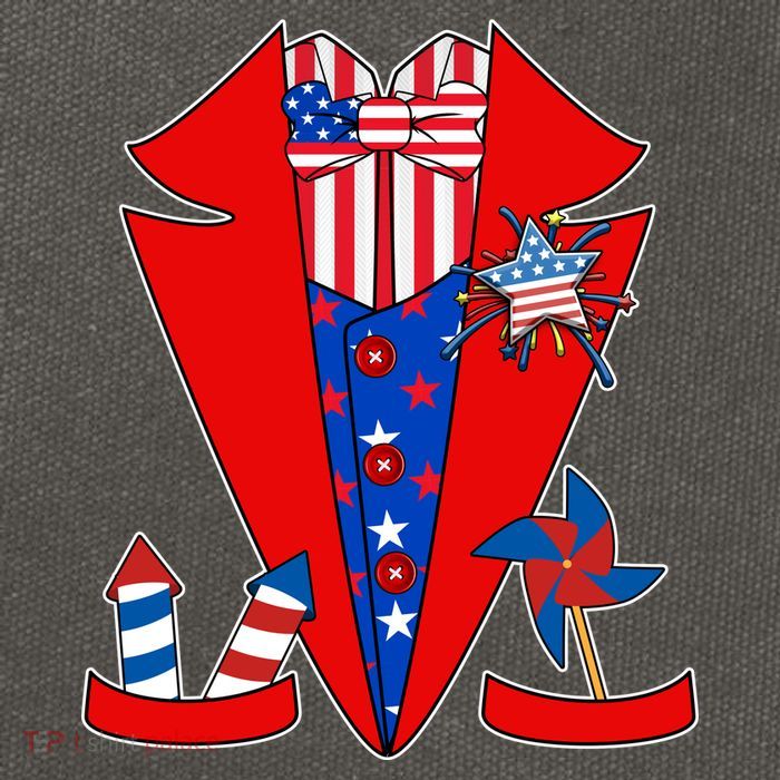 Patriotic Independence Day Tuxedo Cotton Canvas Backpack