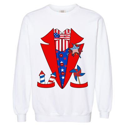 Patriotic Independence Day Tuxedo Garment-Dyed Sweatshirt