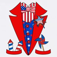 Patriotic Independence Day Tuxedo Garment-Dyed Sweatshirt