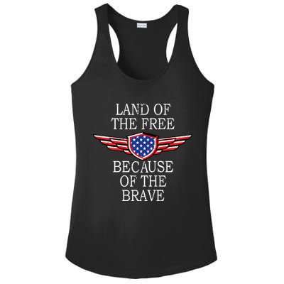 Patriotic Land Of The Free Because Of The Brave Ladies PosiCharge Competitor Racerback Tank