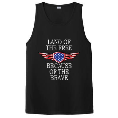Patriotic Land Of The Free Because Of The Brave PosiCharge Competitor Tank