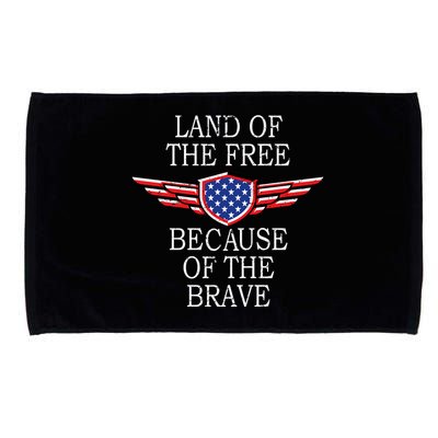 Patriotic Land Of The Free Because Of The Brave Microfiber Hand Towel