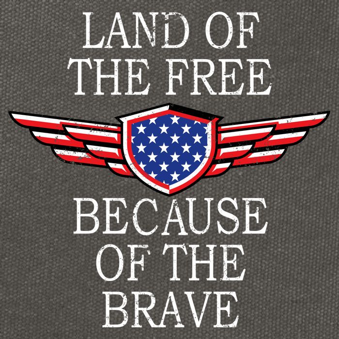 Patriotic Land Of The Free Because Of The Brave Cotton Canvas Backpack