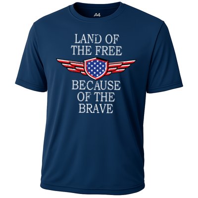 Patriotic Land Of The Free Because Of The Brave Performance Shirt
