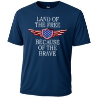 Patriotic Land Of The Free Because Of The Brave Cooling Performance Crew T-Shirt