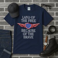 Patriotic Land Of The Free Because Of The Brave Tall T-Shirt