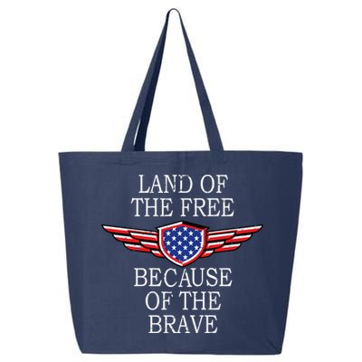 Patriotic Land Of The Free Because Of The Brave 25L Jumbo Tote
